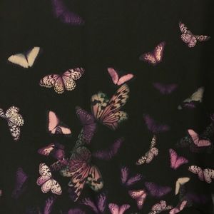 Torrid Purple & Black Butterfly Top Tee T Shirt 2x